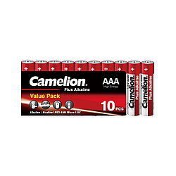 Алкалиновые батарейки LR03 (AAA) CAMELION Plus Alkaline, 10 шт. в упаковке