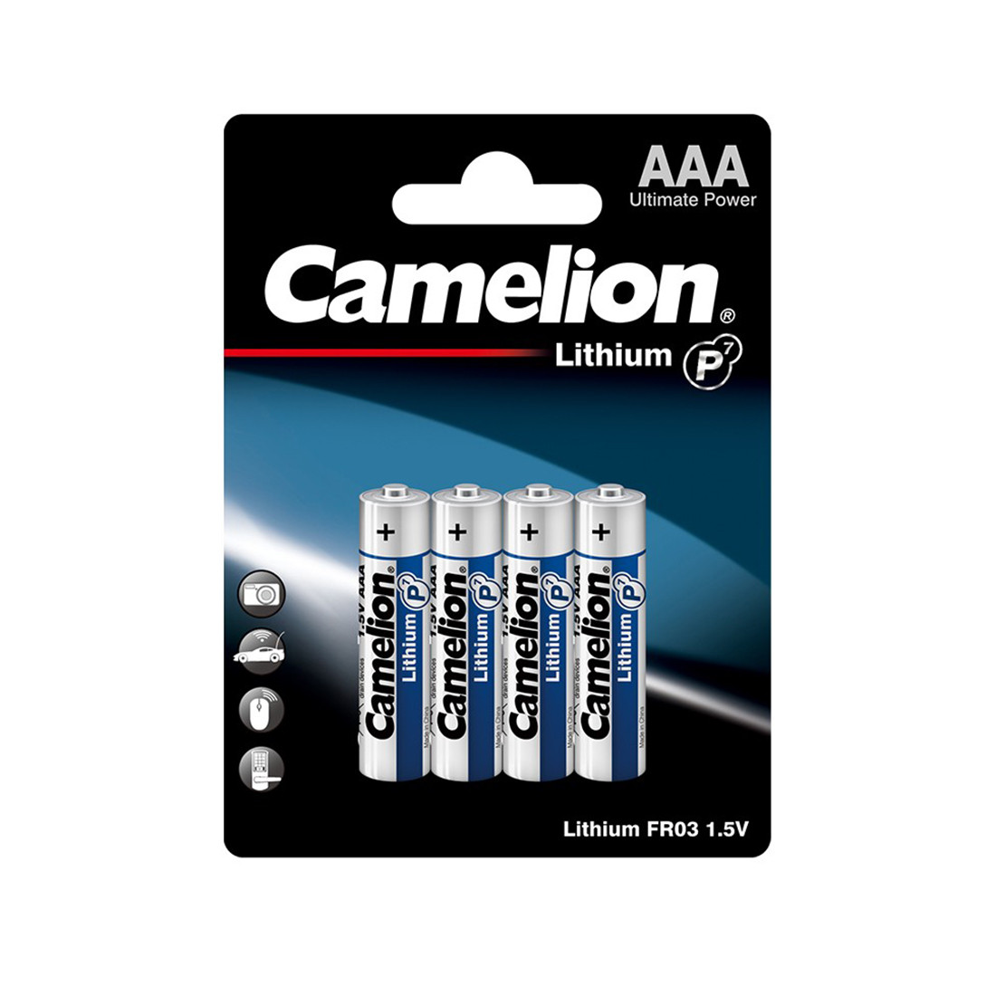 Батарейки литиевые AAA CAMELION P7 FR03-BP4, 4 шт. в блистере