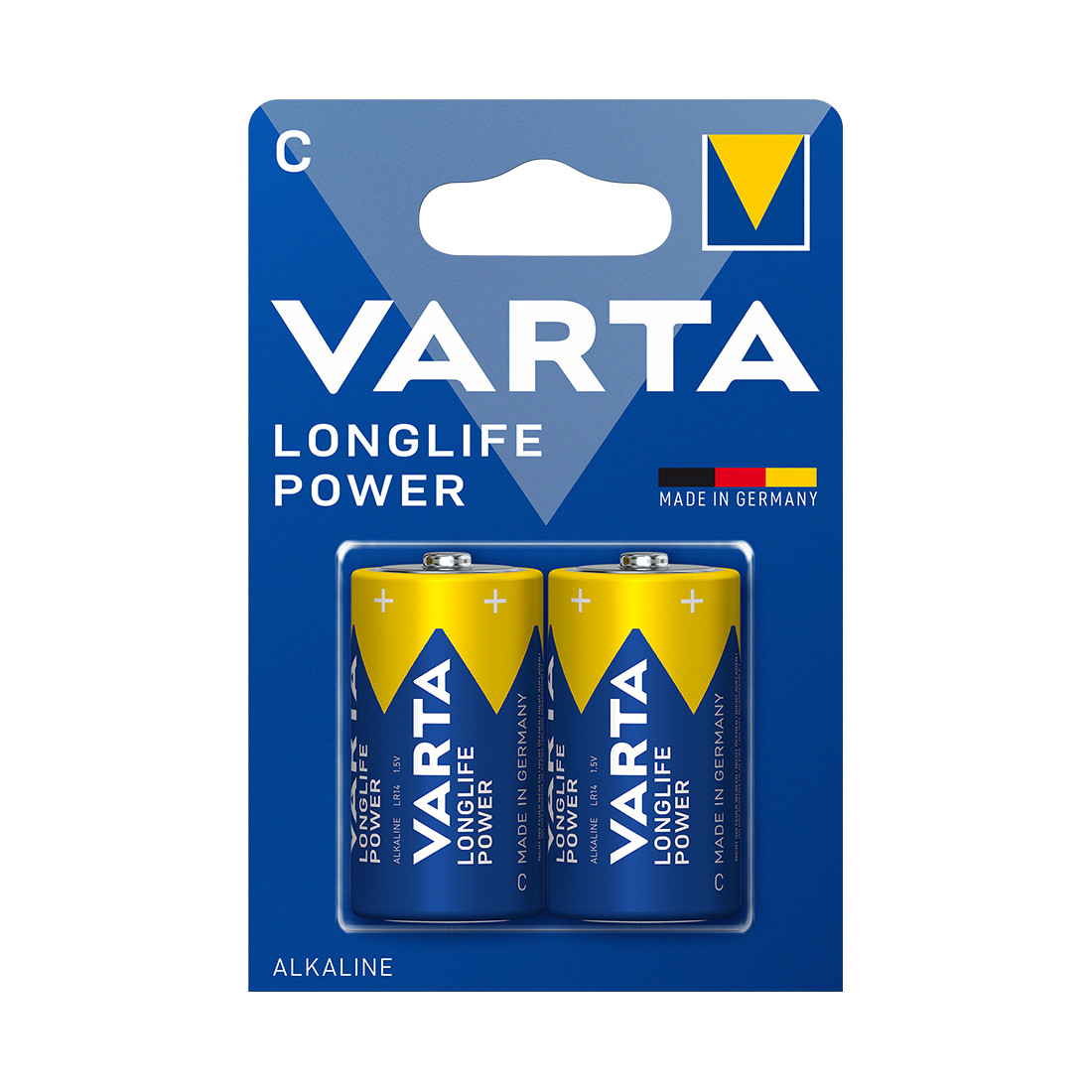 Батарейки алкалиновые C (LR14) 1.5V VARTA High Energy (LL Power) Baby, 2 шт. в блистере