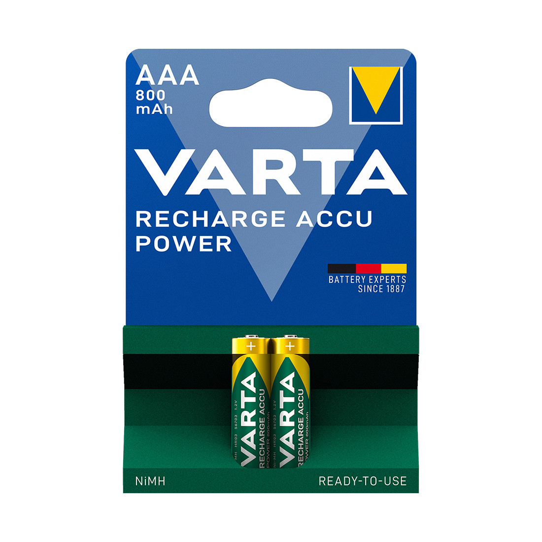 Аккумуляторы Ni-MH AAA 800 мАч 1.2V перезаряжаемые VARTA R2U Micro HR03 (2 шт в упаковке) - фото 1 - id-p114437433