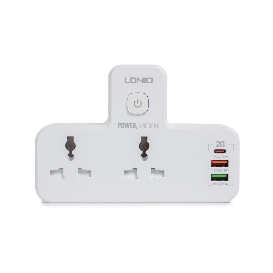 Сетевой фильтр с быстрой зарядкой 2 розетки, 2 USB PD/QC, 1 USB-C/A LDNIO Universal SC2311 - фото 2 - id-p114437452