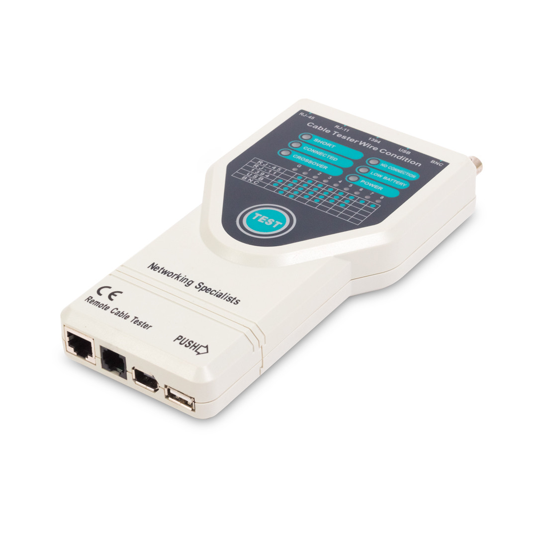 Кабельный тестер для тестирования BNC RJ-45 RJ-11 USB IEE 1394 Fire Wire Ship G278 - фото 1 - id-p114437746