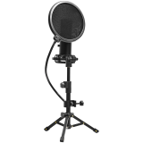 Микрофон для игр LORGAR Voicer 721, черный, USB конденсаторный микрофон с треногой и поп-фильтром, включает 1