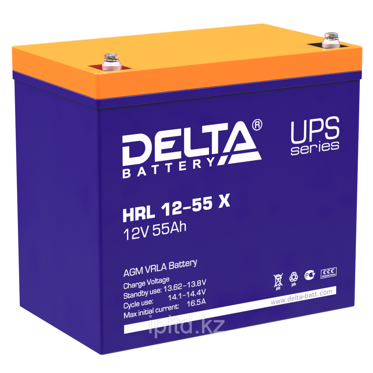 Аккумуляторная батарея Delta HRL 12-55 (12V / 55Ah)