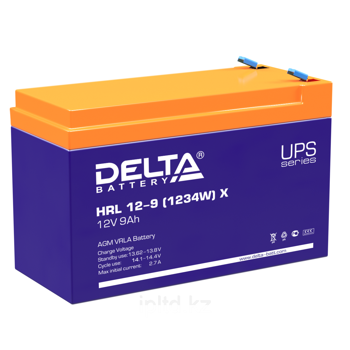 Аккумулятор Delta HRL 12-9 (1234W) X (12В, 9Ач)