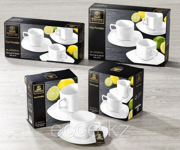 Набор чайная чашка и блюдце Wilmax 200 мл 6 пар (фирменная коробка) - фото 2 - id-p114442082
