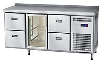 Стол холодильный Abat СХС-60-02 (2 ящика, 1 дверь-стекло, 2 ящика, борт)