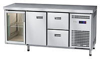 Стол холодильный Abat СХС-70-02 (2 ящика, 1 дверь, 1 дверь-стекло, без борта)