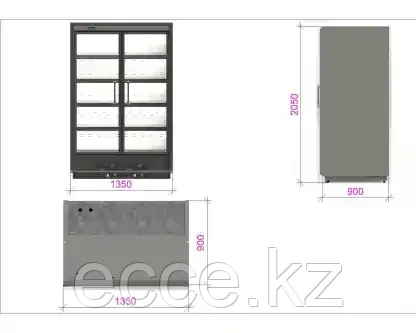Горка холодильная KIFATO ПРАГА 1250 (встроенный агрегат, распашные двери) - фото 3 - id-p114456123