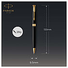 Ручка шариковая Parker "Sonnet Matte Black GT" черная, 1,0мм, поворот., подар. уп., фото 4