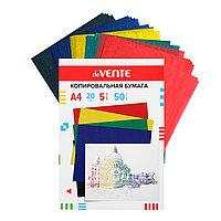 Бумага копировальная (копирка) А4, deVENTE, 50 листов, 5 цветов: красный, жёлтый, зелёный, синий, че