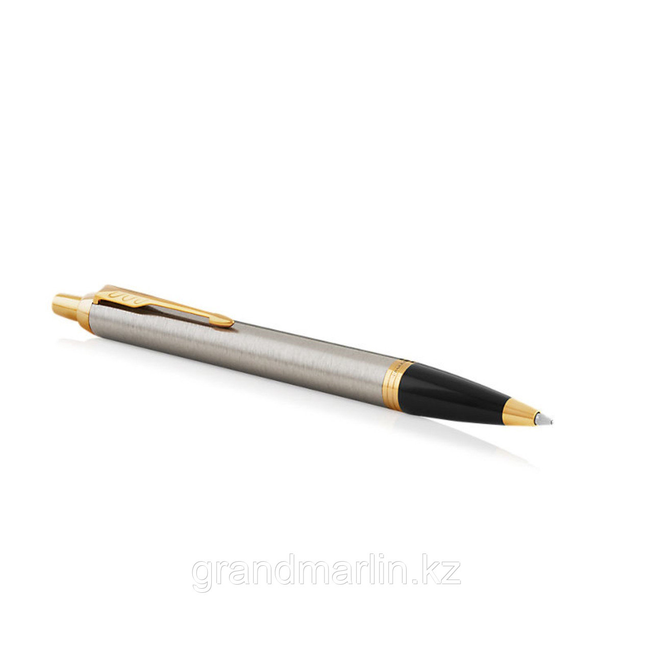 Ручка шариковая Parker IM Core K321 Brushed Metal GT M, корпус из латуни, синие чернила - фото 1 - id-p114457874