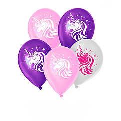 Шар латексный 12" "Волшебный рог", набор 5 шт