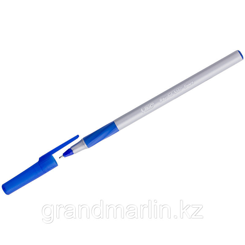 Ручка шариковая Bic Round Stic Exact 0,7мм, с резиновым упором для пальцев, синяя - фото 1 - id-p107465248