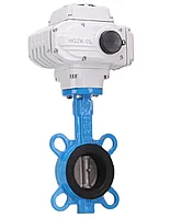 Затвор дисковый поворотный с электроприводом DN100