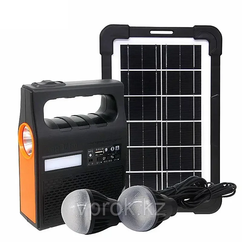 Фонарик для тревожного чемоданчика с радио и зарядкой Yobolife LM-3601, 2 LED и солнечная панель - фото 1 - id-p114458826