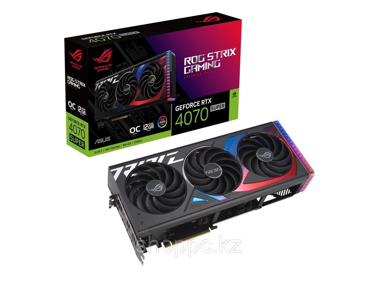 Видеокарта ASUS ROG Strix GeForce RTX 4070 SUPER OC Edition - фото 1 - id-p114462916