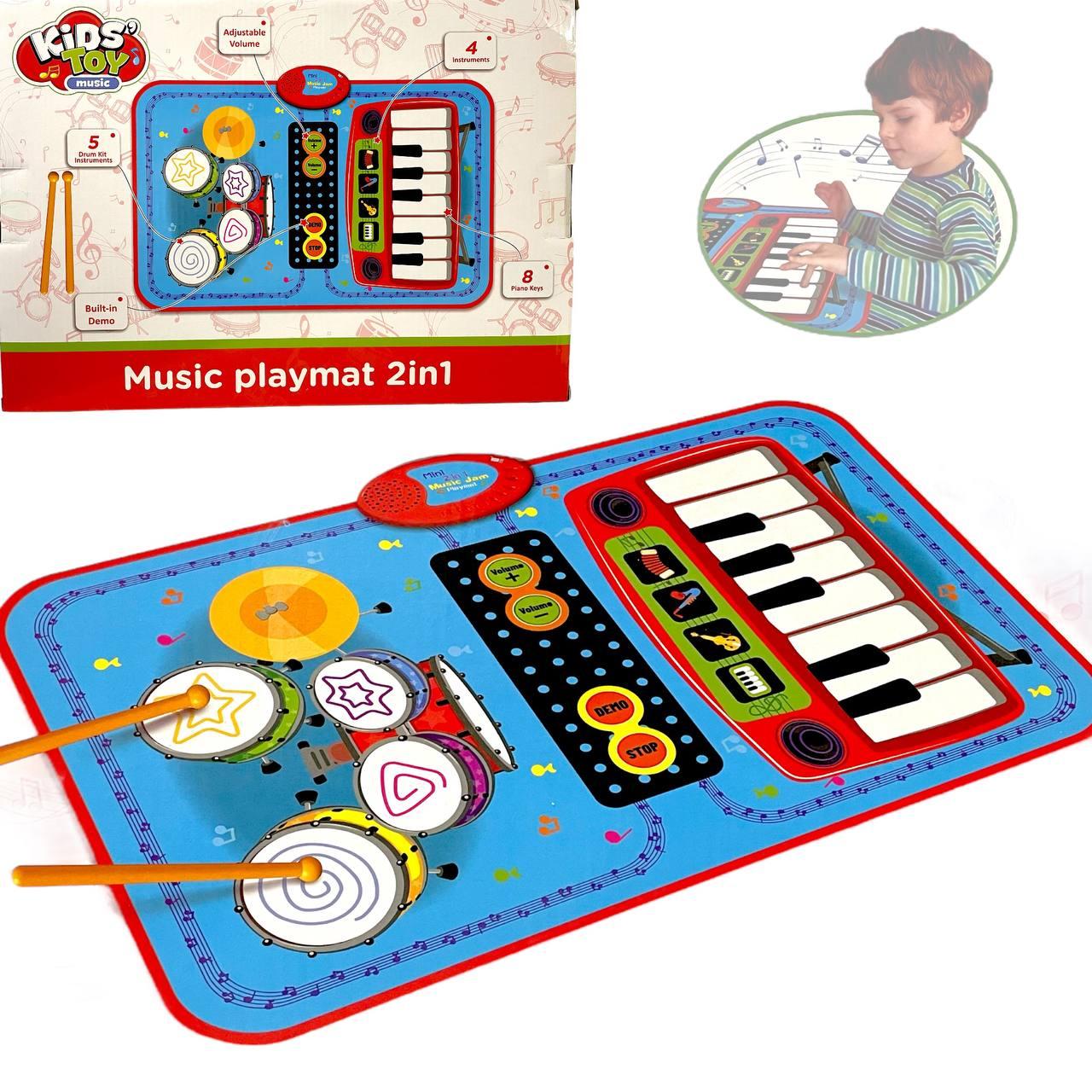 666-07 Музыкальный коврик пианино 2в1 Music Playmat 2in1 38*28см, фото 1