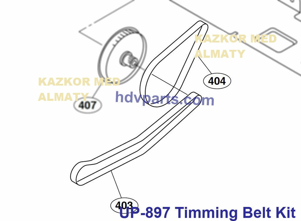 Зубчатый ремень для принтера SONY UP D897 / UP D898 (TIMMING BELT 140TN10-4.0T) - фото 9 - id-p114463881