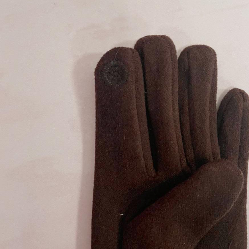 Сенсорные перчатки подростковые коричневые - фото 7 - id-p114463107
