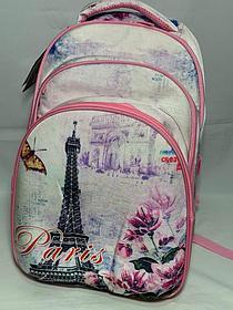 Школьный рюкзак с пеналом для девочек 5-7 класс (высота 43 см, ширина 28 см, глубина 20 см, 3 отдела)