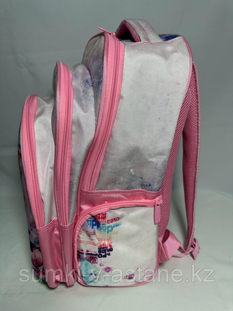 Школьный рюкзак с пеналом для девочек 5-7 класс (высота 43 см, ширина 28 см, глубина 20 см, 3 отдела) - фото 9 - id-p66277120
