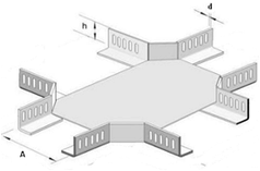 Крестообразный соединитель 150х50 толщ 1,2 мм