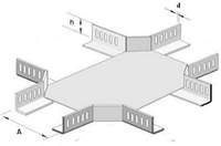 Крестообразный соединитель150х60 толщ 1,2 мм