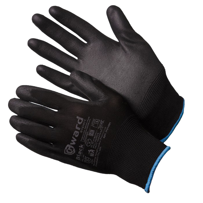 Перчатки Gward Black нейлоновые с полиуретановым покрытием - фото 1 - id-p114468145