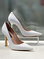 Модные женская обувь белого цвета. Белые свадебные женские туфли. 36