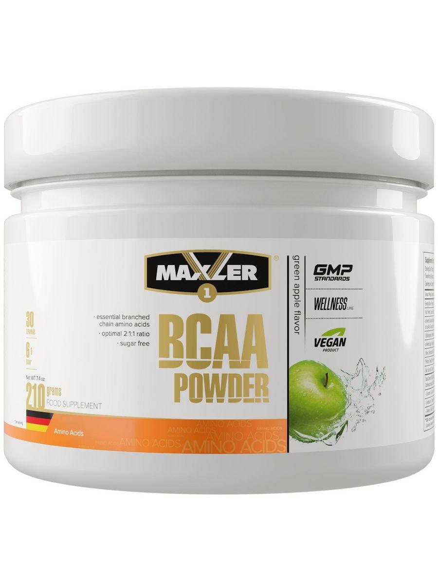 Maxler BCAA Powder 210 g Green Apple со вкусом Зеленое яблоко - фото 1 - id-p114468339