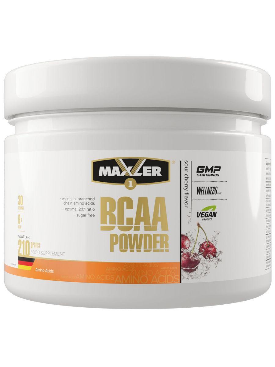 Maxler BCAA Powder 210 g Sour Cherry со вкусом Вишня - фото 1 - id-p114468342