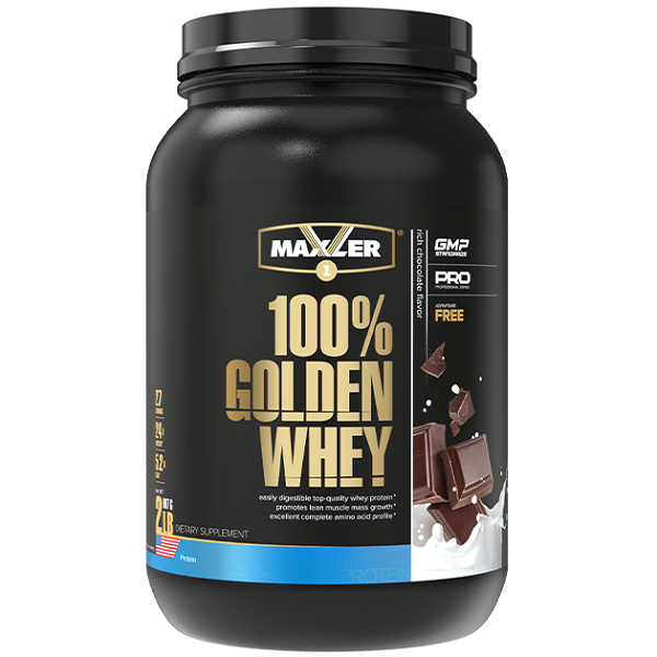 Maxler 100% Golden Whey 2 lbs Rich Chocolate со вкусом "Насыщенный шоколад", 907 г - фото 1 - id-p114468385