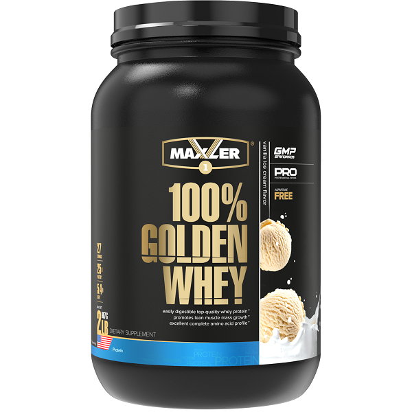 Maxler 100% Golden Whey 2 lbs Vanilla Ice Cream со вкусом Ваниль - фото 1 - id-p114468388