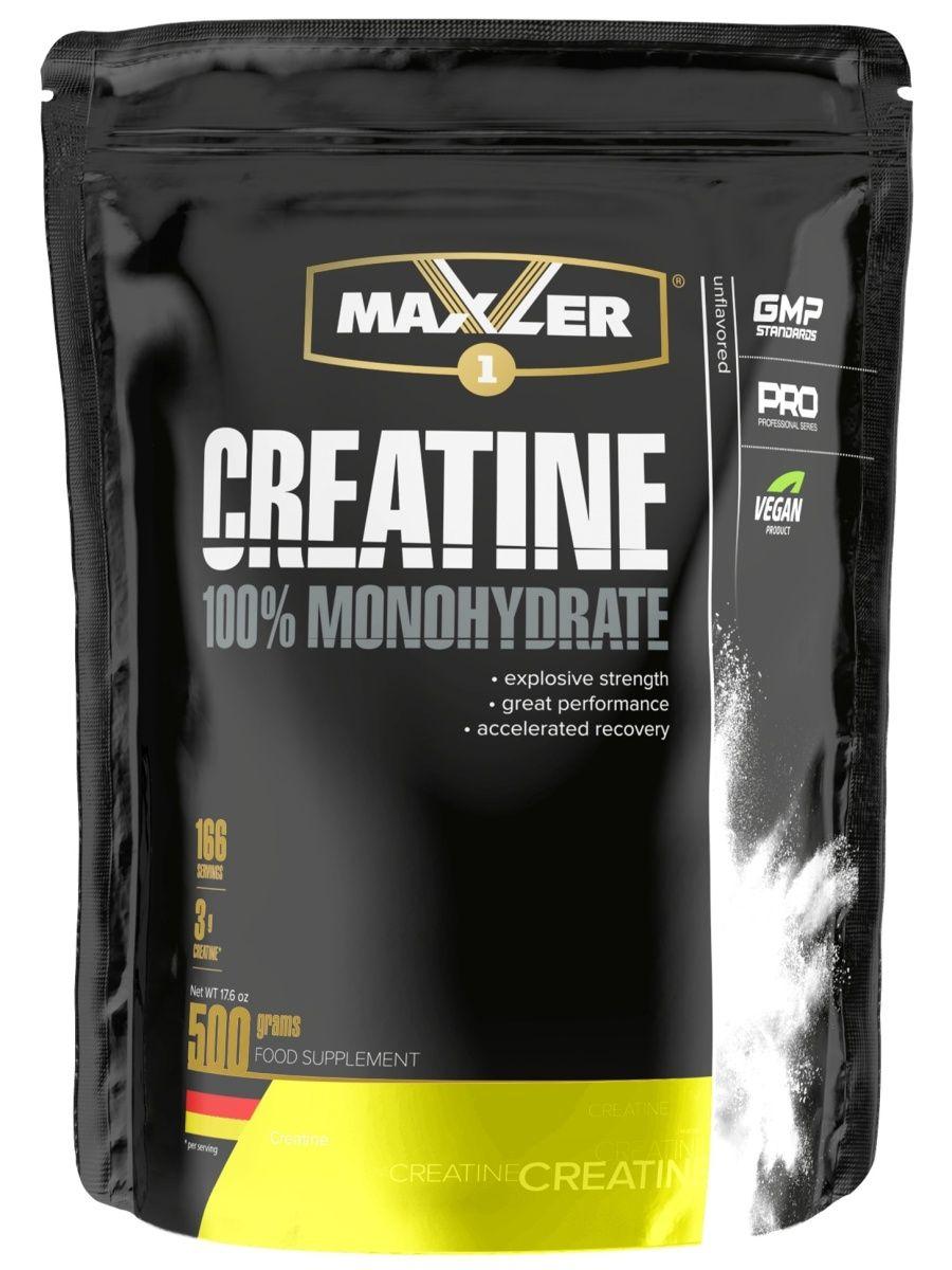 Maxler Creatine Monohydrate (bag) Моногидрат Креатина в порошковой форме (пакет), 500 г - фото 1 - id-p114468402