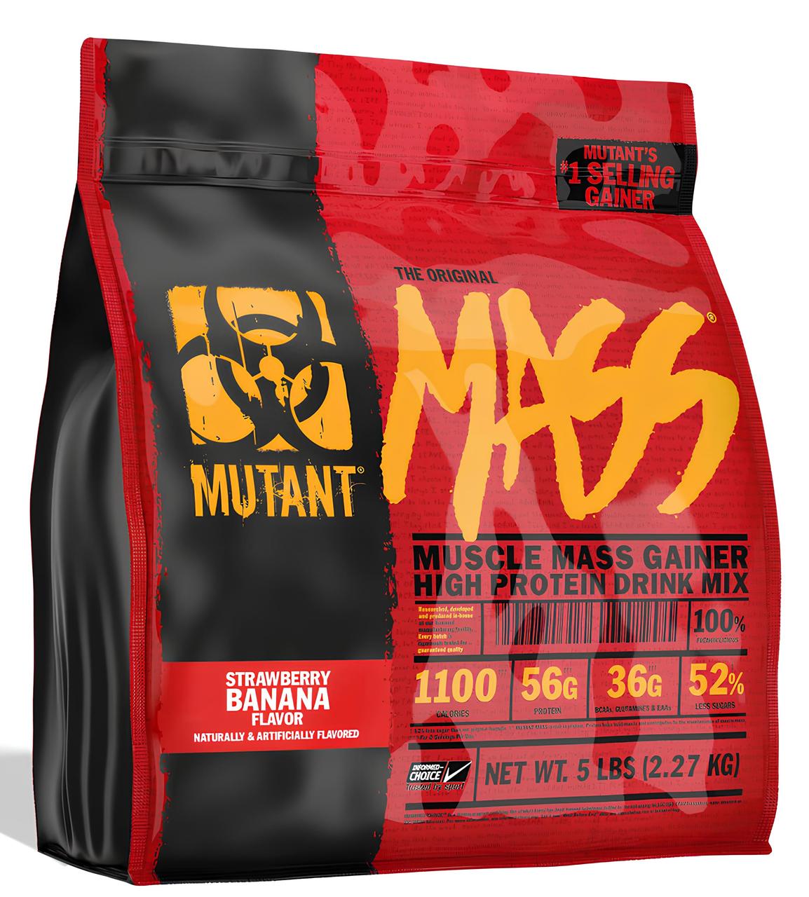 Mutant Mass 5 lbs, со вкусом Клубника-Банан - фото 1 - id-p114468412