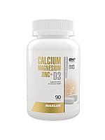Maxler Calcium Magnesium Zinc + D3 Кальций Магний Цинк + D3, 90 таблеток