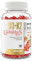 Maxler Vitamin D3 + K2 KIDS "Құлпынай" дәмі бар балаларға арналған, 90 мармелад