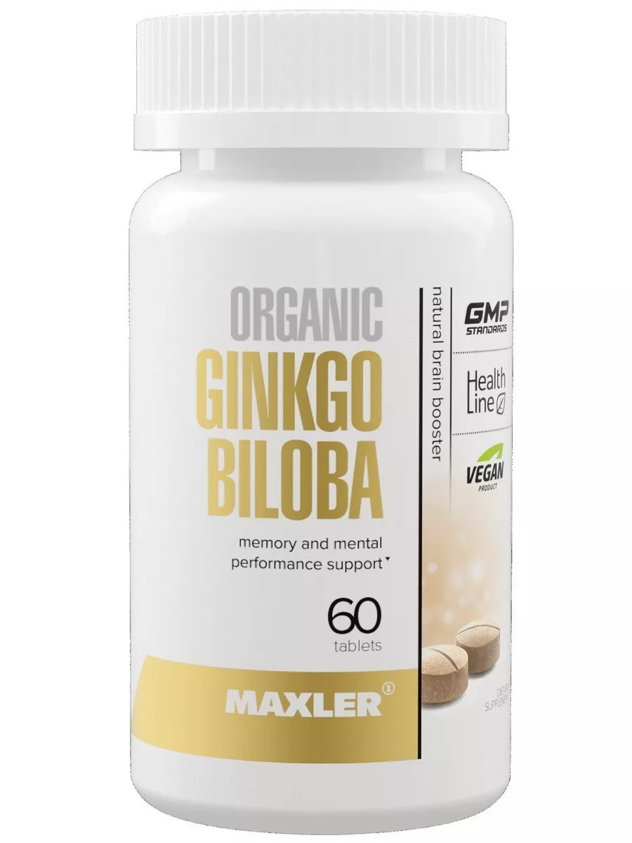 Maxler Ginkgo Biloba Organic, 60 таблеток - фото 1 - id-p114468498