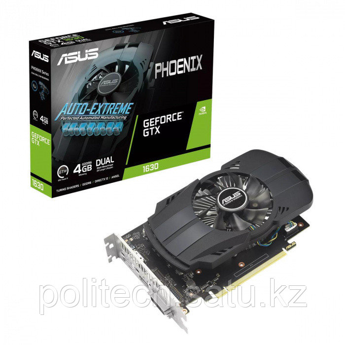 Видеокарта ASUS Phoenix GeForce GTX 1630 4GB GDDR6 EVO, 64 bit, 512 CUDA core, PCI E3.0, DVD-D, HMI, - фото 1 - id-p114509275