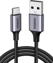 Кабель UGREEN US288 USB-A 2.0 to USB-C Cable Nickel Plating Aluminum Braid 
3m (Space Gray), 60408