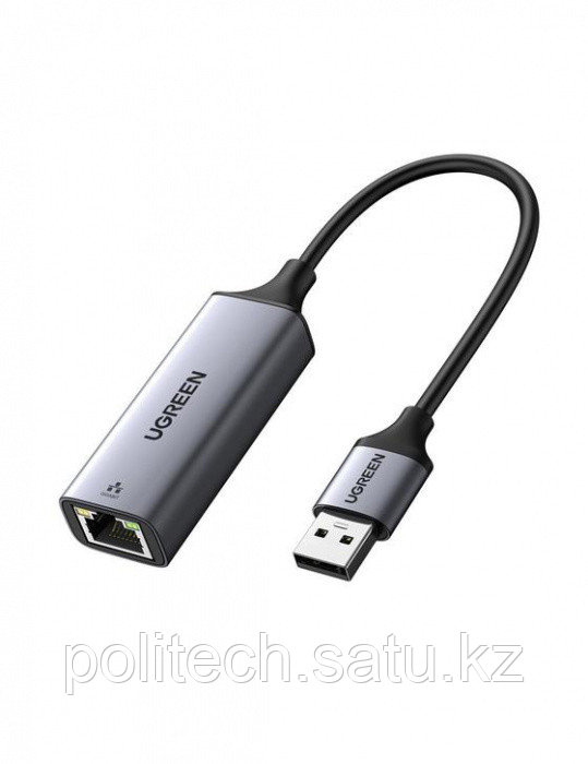 Конвертер сигнала UGREEN CM209 USB to RJ45 Ethernet Adapter Aluminum Case 
(Space Gray)