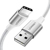 Кабель UGREEN US288 USB-A 2.0 to USB-C Cable Nickel Plating Aluminum Braid 
1.5m (White)