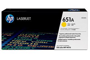 Желтый картридж с тонером HP 651A, 16 000 страниц для Color LaserJet, CE342A