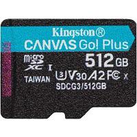 Карта памяти Kingston 512GB microSDXC Canvas Go Plus 170R A2 U3 V30 
Card,без адаптера, SDCG3/512GBSP