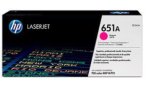Пурпурный картридж с тонером HP 651A, 16 000 страниц для Color LaserJet, 
CE343A