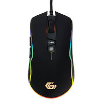 Мышь игровая Gembird MG-700, USB, черный, 2500 DPI, 6 кнопок, подсветка 
16млн. цветов, ПО, кабель тканевый