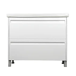 Напольная тумба под умывальник 100 Турин белого цвета с умывальником