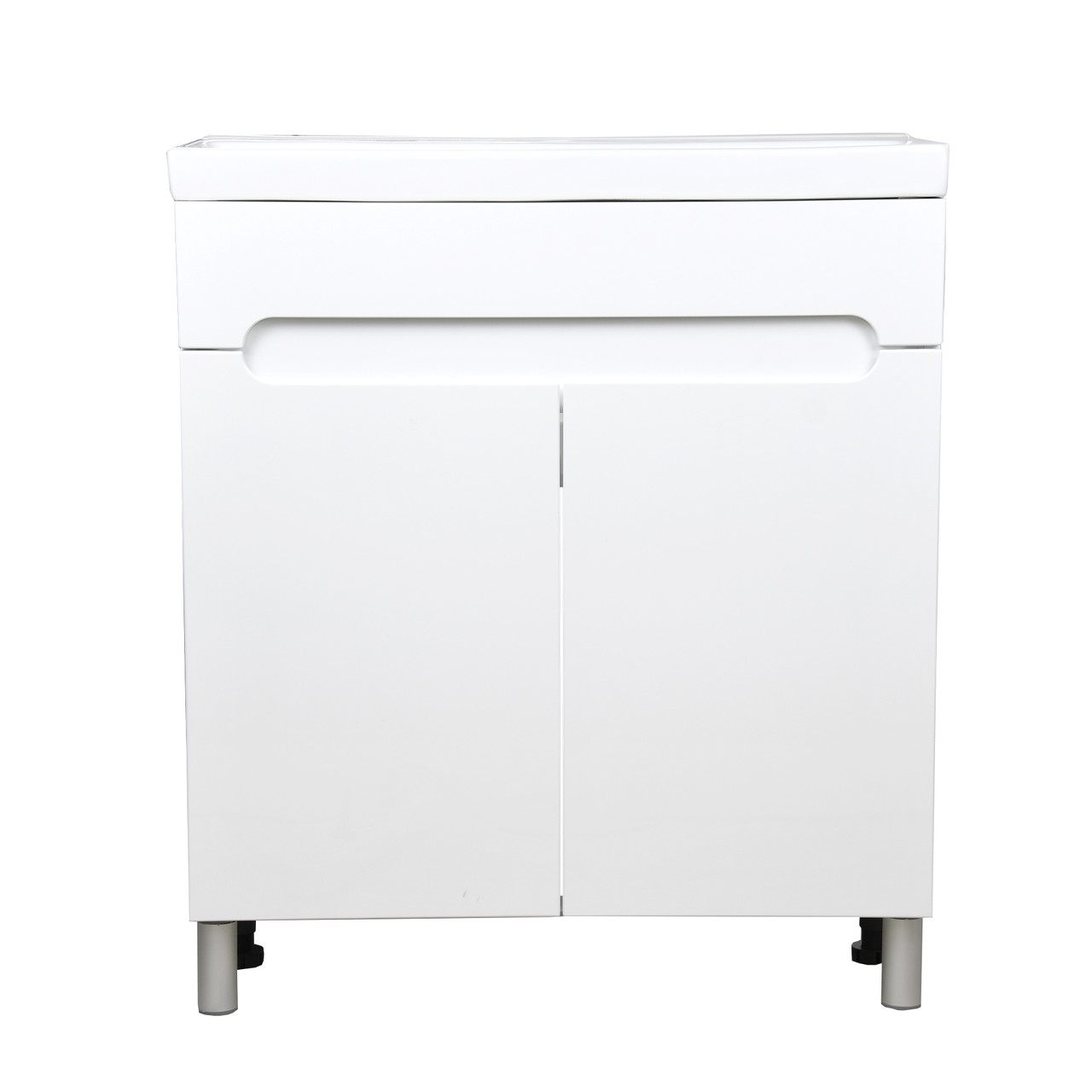 Напольная тумба под умывальник 75 ANSI белого цвета с умывальником, фото 1