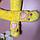 Шапка с двигающимися ушками с Единорог меховая желтая, фото 3